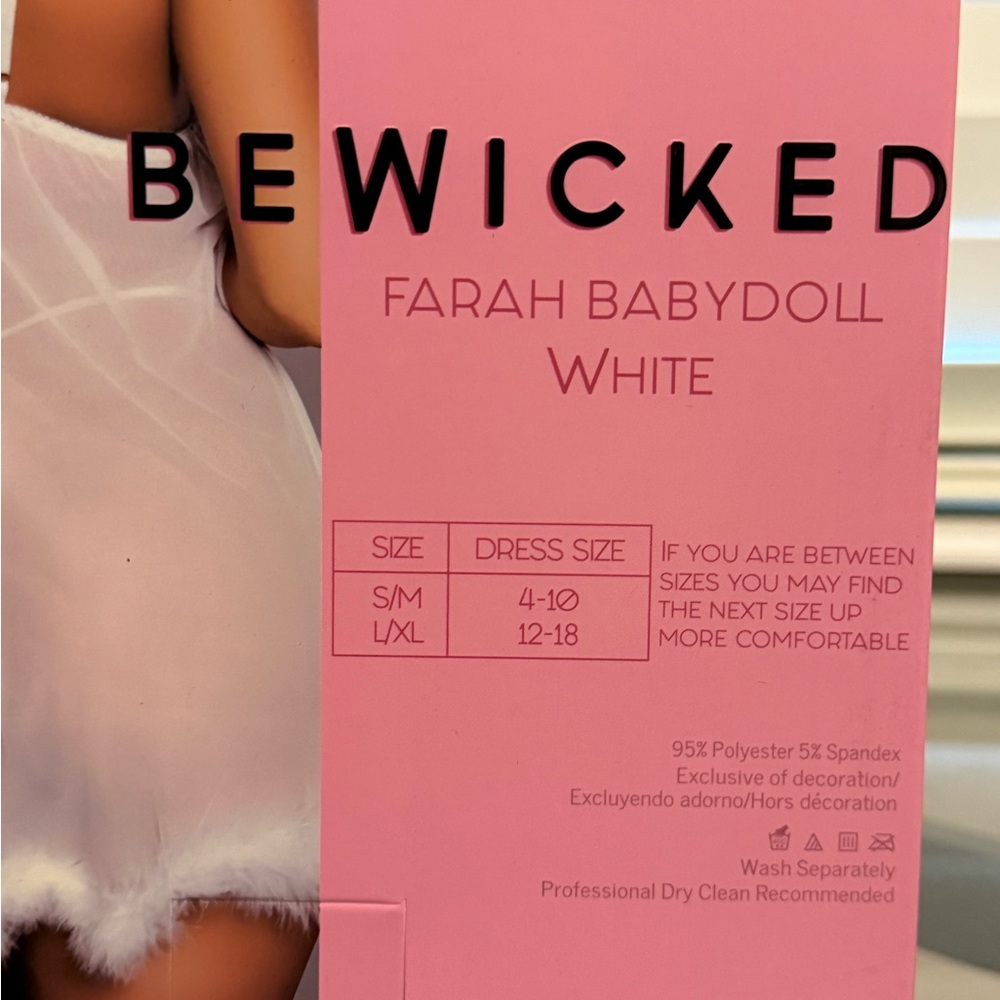 Be Wicked Farah Babydoll in Elegant White - Picture 3 of 9